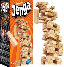 Classic Jenga Wooden Stick Game, Hadbro Gaming